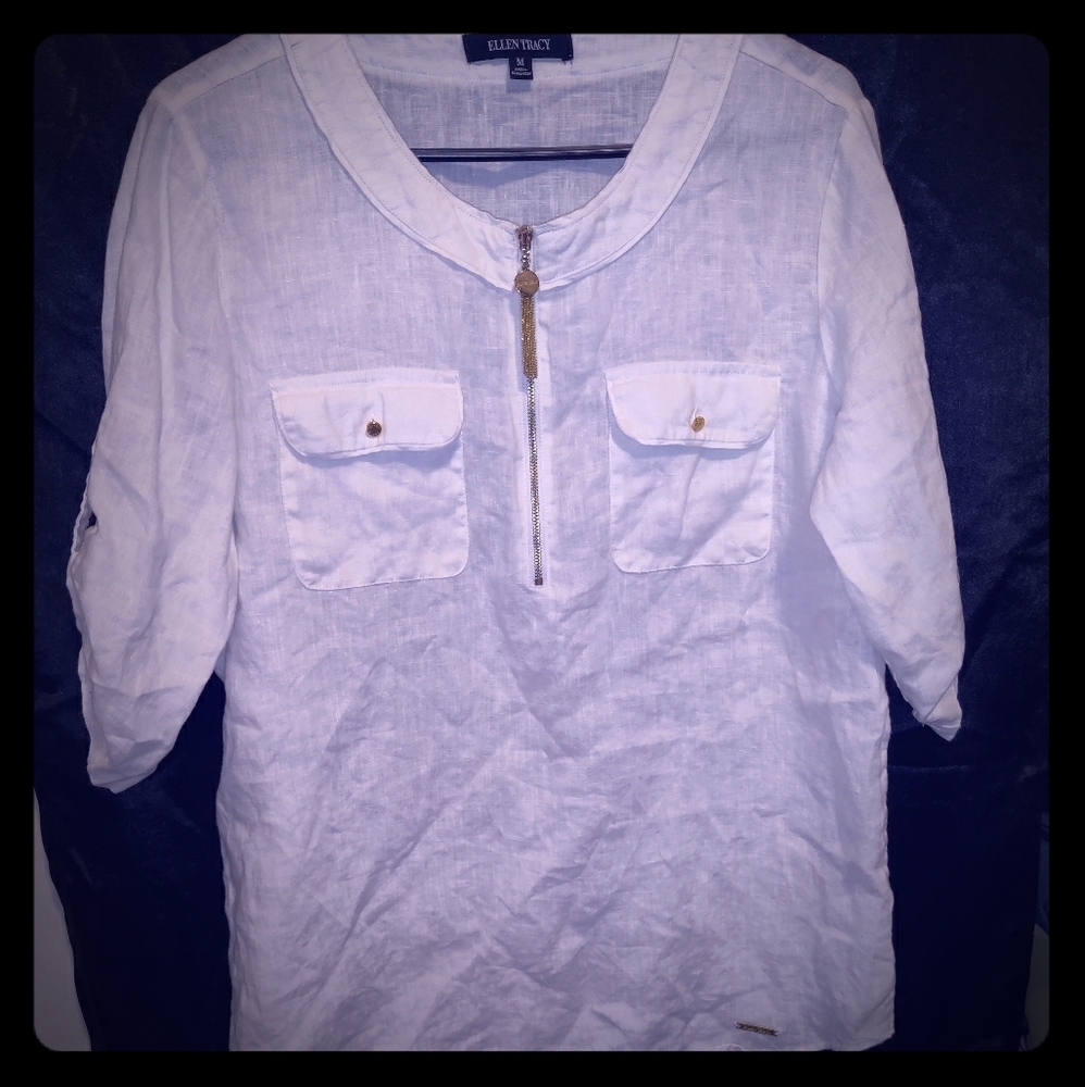 WHITE LINEN TUNIC